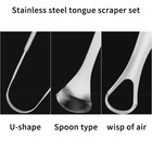 3 Pcs Metal Tongue Scraper  Tongue Scrapers For Adults Kids  Stainless Steel