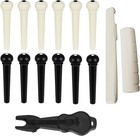 12pcs Acoustic Guitar Bridge Pins  Guitar String Pins Pegs With Bridge Pin Pulle