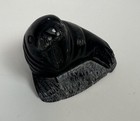 Rare Vintage Eskimo Art Canada Inuit Carved Soapstone Sculpture Walrus Numbered