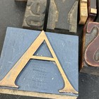 Large Lot Of 33 Vintage Wood Letterpress Type Printers Blocks Mixed Letters  2
