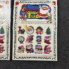 Vtg 1980s  christmas Glitter Stick On  3d Puffy Vinyl Stickers Lot Of 4 Packs
