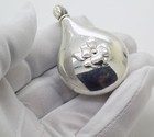 Vintage Italian Handmade Genuine Silver  800 Teardrop Shaped Perfume Bottle