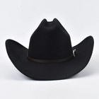 Unisex Western Cowboy Hat Vintage Leather Wide Brim Cowgirl Ranch Fedora Cap Hat