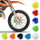  72pcs Universal Motorcycle Dirt Bike Spoke Skins Covers Wraps Wheel Rim Guards