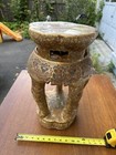 Magnificent Asian Stoneware Garden Seat Stool Ornate Moriage Oriental Pattern