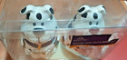 Black Spotted White Dog Puppy Ceramic Salt   Pepper Shaker Set New 3 5 h