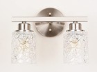  12 2  Vanity Lights  2 Light Wall Sconce Lighting  Brushed Nickel Bathroom 