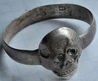 Antique Silver 84 Memento Mori Skull Ring Jewelry Skeleton Women Men Russian Wwi