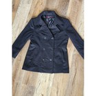Alpine Swiss Womens Black Wool Blend Double Breasted Peacoat Jacket Xl