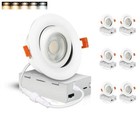  Eyeball 4 Inch 5 Color Gimbal Led Recessed Light With 4 Inch   White 5cct