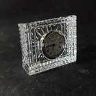 Waterford Giftware Clock  small   Cut Lead Crystal  2 1 2   Silver Face  Ireland