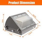 125w Led Wall Pack Light Fixture With Dusk To Dawn  5000k Daylight Commercial