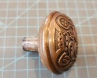 Antique Vintage Brass Bronze Single Door Knob Doorknob Ornate - Gwl