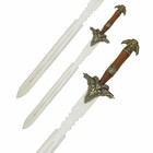 Medieval Warrior The Horned Beast Fantasy Sword-ram Head Guard leather Scabbard