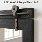 Large 27 x49  Rustic Barn Door Mirror With Solid Wood Frame For Double Vanity