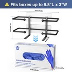 Glove Box Holder  Adhesive Wall-mounted Metal Dispenser  Black Black