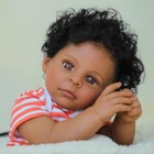 Scom Realistic Reborn Baby Dolls Black-20 Inch Girl African American Newborn    