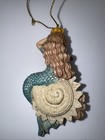 Mermaid Shell Ornament Coastal Beach Decor Resin Hanging Christmas