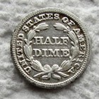 1848 Seated Liberty Silver Half Dime Early Rare Key Date Xf Detail Cleaned