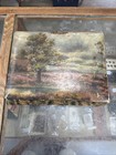 Antique Victorian Scrapbook Field Scene Beautiful Colors 