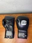 Cleto Reyes Leather Cowhide Hook And Loop Boxing Gloves - Black - Unisex Adults
