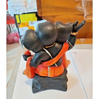 8 Inch Dancing Ganesh Idol Ganpati Murti Statue Black Marble Hindu God Lord 600g