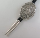Quality Sterling Silver Detailed Swirl Etched Southwestern Bolo Tie
