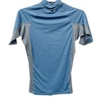 O neill Men s Premium Skins Blue Gray Upf 50  Short Sleeve Rashguard Size M