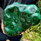 17 4lb  Natural Polished Malachite Mineral Freeform Specimen Reiki Stone Healing