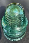 Antique Vintage Aqua Green blue Hemingray Petticoat Glass Insulator Unique Flow 