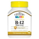 21st Century Sublingual B 12 Vitamin Supplement Tablets 5000mcg 110 Count 3 Pack