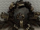 Antique French Gilt Wood Wreath Branches Fragment Pediment 16 5   