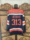 Detroit 313 Tigers Jersey Men s Large Navy Orange Detroit Hockey Stadium Sga 313