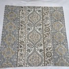 Pottery Barn Floral Medallion Block Print Cotton Napkins Set Of 4 Tan Gray
