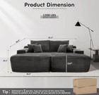 Oversized Chaise Lounge Chair Indoor No Assembly Required Cloud Plush Corduroy