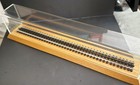 28  O Scale Model Train Display Case W Oak Base And Track