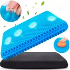 Double Thick Gel Seat Cushion With Non-slip Cover   Breathable Comfort