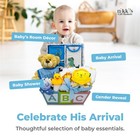Deluxe 15-piece New Baby Gift Basket   Newborn Baby Boy Gift Set With Baby Es   