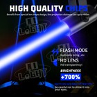 2x Laser Blue Led Whip Lights Whipless Antenna Remote For Polaris Rzr Atv Utv