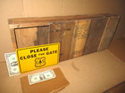 Please Close The Gate -- Old   Vintage   Original - Tin Sign - Us Forest Service
