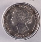 1858 Small Date Canada 5 Cents - Anacs Vf30 Details 