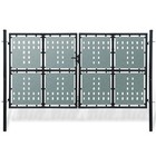 Single Door Fence Gate Outdoor Garden Patio Entrance Barrier Black Vidaxl 