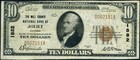 Joliet Il-illinois  10 1929 T-1 National Bank Note Ch   1882 Will County Nb Vf
