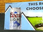 Coors Light Golf Banner    this Round  Choose Chill      Beer Golf Course Bar Vinyl