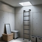 Modern 7-step Ladder  High Loft Attic Step Ladders Bunk Bed Ladder Black