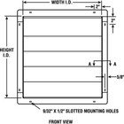 Dayton 2c520 Wall Backdraft Damper  Vertical Mount  16 In Dia Fan  19 In H X 19