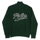 Polo Ralph Lauren Green Half Zip Logo Patch Sweater Size Large
