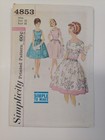 Simplicity 4853 Dress Sewing Pattern Ladies 16 Uc Vtg 60 s Easy Sleeveless Top