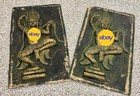Vintage Rubbings Apsaras Dancing Pair Rice Paper Art Bas Relief Cambodian Thai