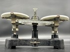 Antique Cenco Beam Balance Scale Milk Glass Scientific Lab Decor 10g
